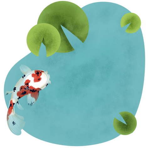 Koi Pond Sticky Note