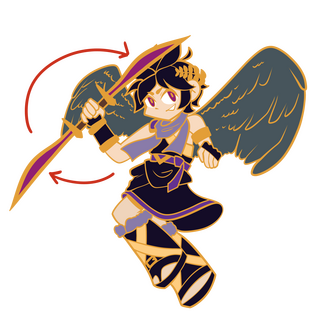 Dark Pit Spinning Pin (Kid Icarus)