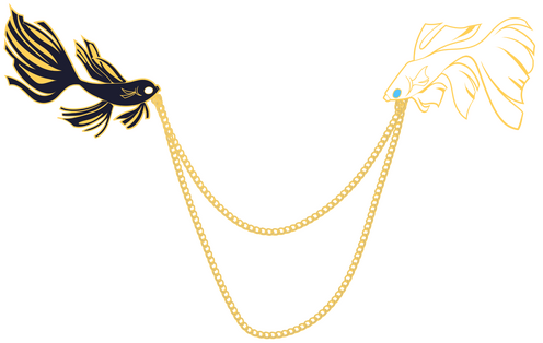 Fighting Fish Pins